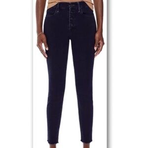 New MOTHER The Pixie Ankle Fray in Holding Hands Jeans size 30 stretch denim
